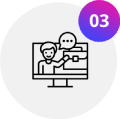 Person communicating through computer
